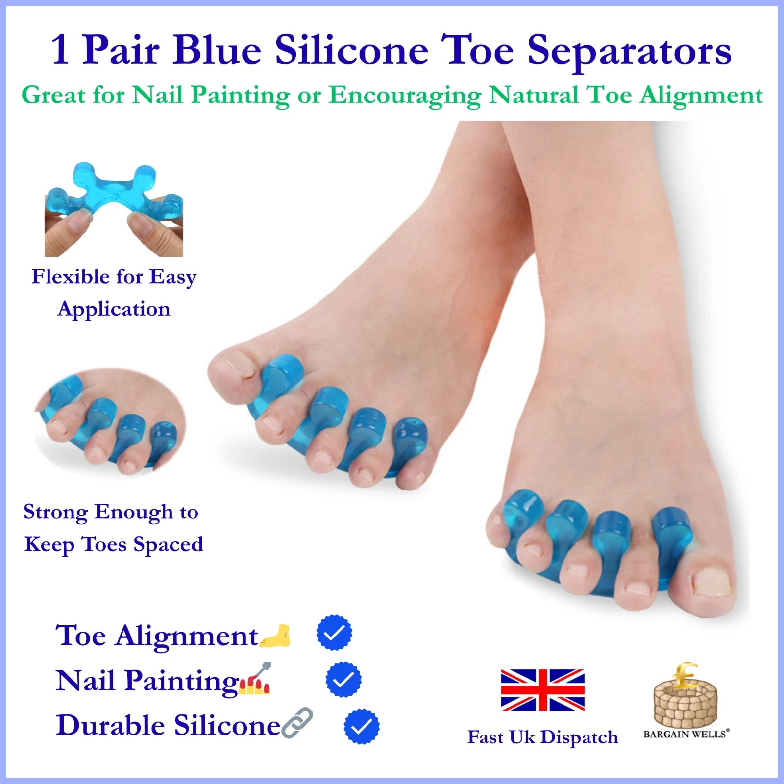 Toe Gel Separator Bunion Corrector Straightener Hammer Silicone Relief Spreader