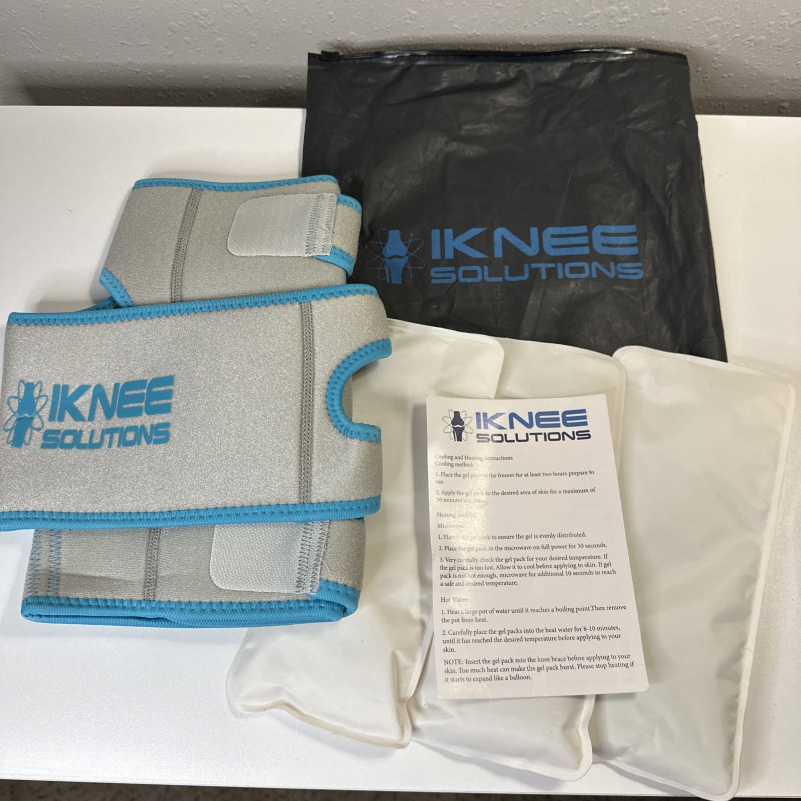 Compression Knee Ice Wrap – Reusable Brace – Hot/Cold Therapy
