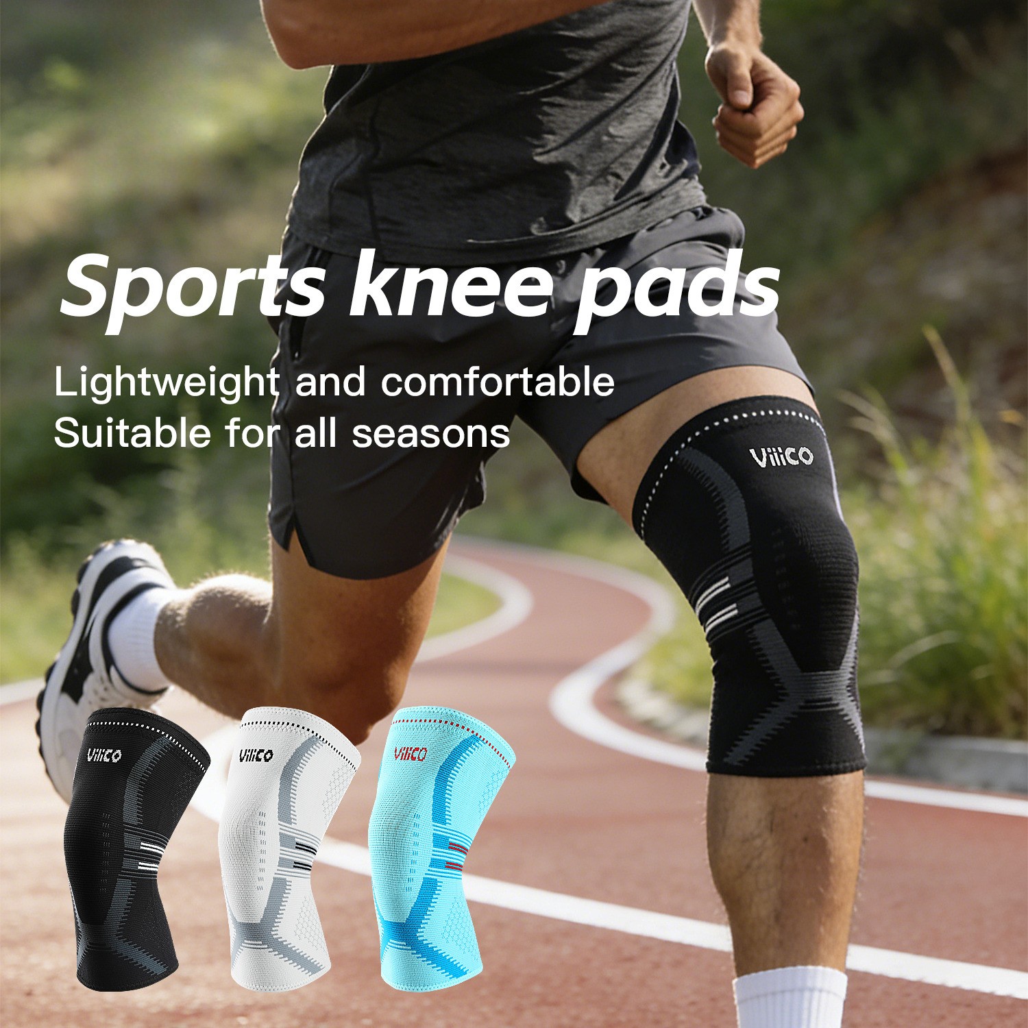 Compression Knee Support Sleeve Knee Pads Basketball Volleyball Sports Protector