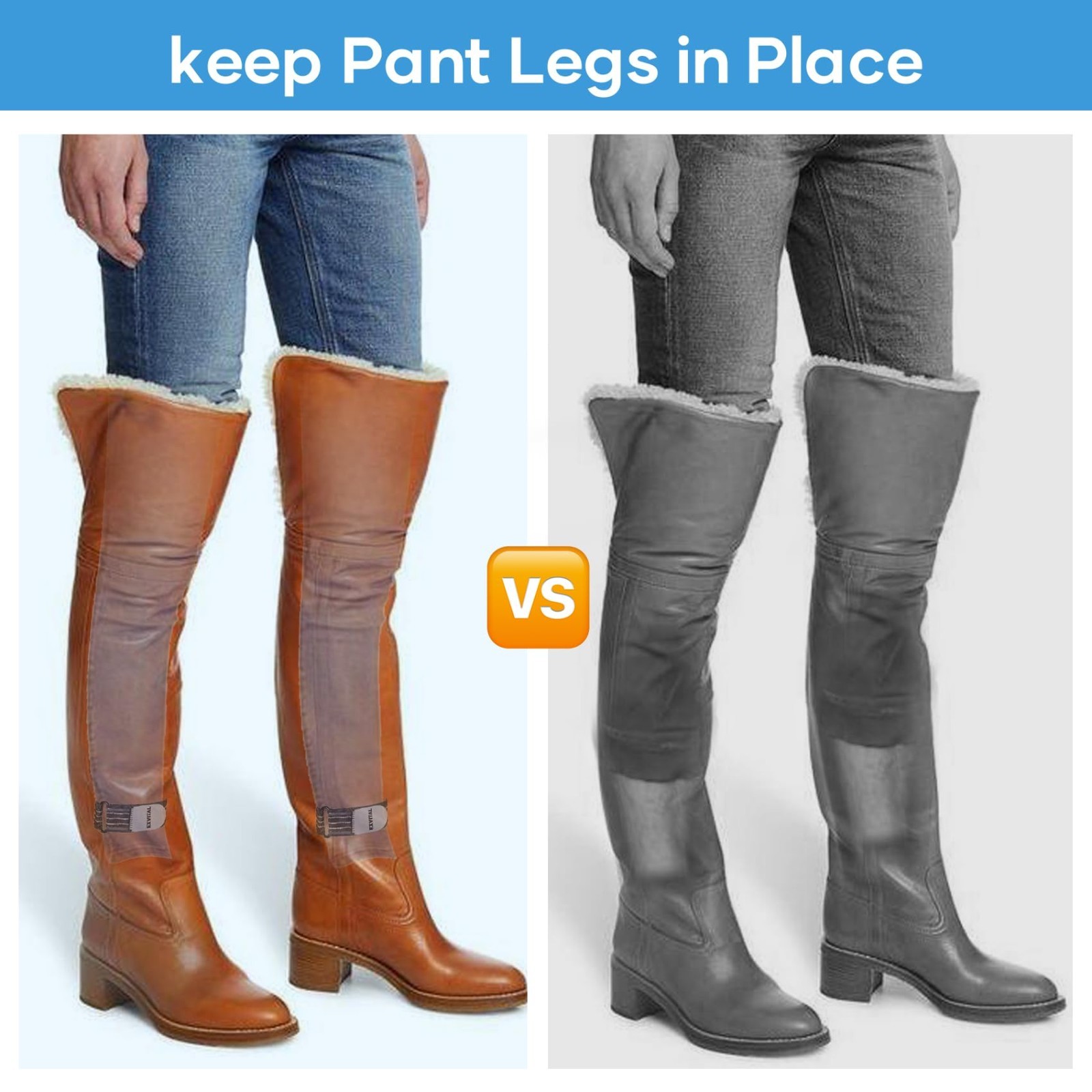 Adjustable Elastic Ankle Straps for Cowboy Boots – High Visibility Reflective Ba