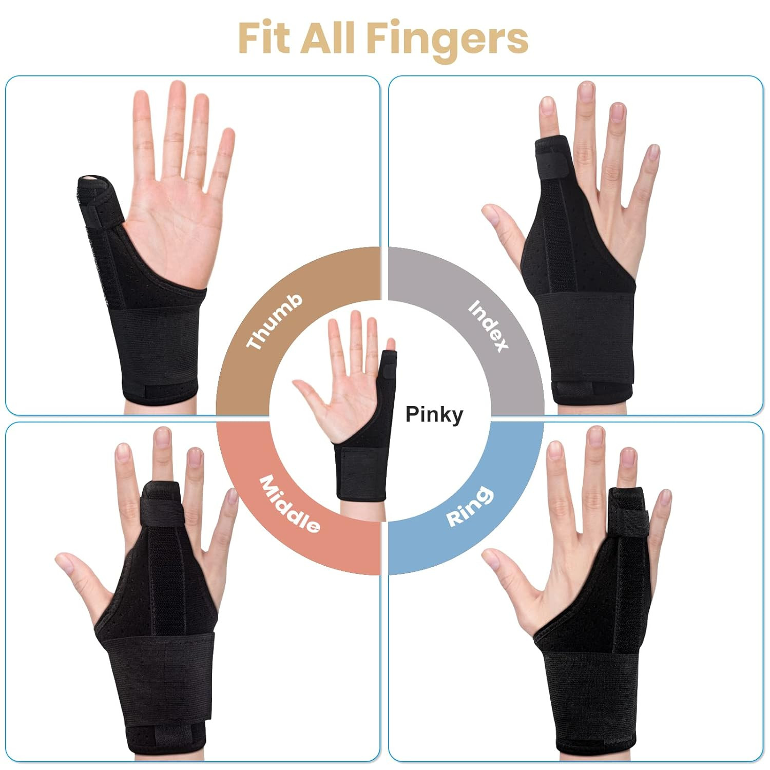 Trigger Finger Splint, Pinky Finger Splints for Broken Fingers, Little Finger Br