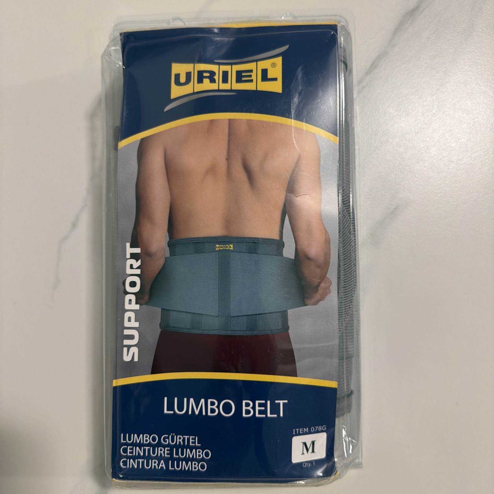 Lumbar Back Brace w/ Dual Tension Straps & Steel Spine Supports Adjustable Uriel