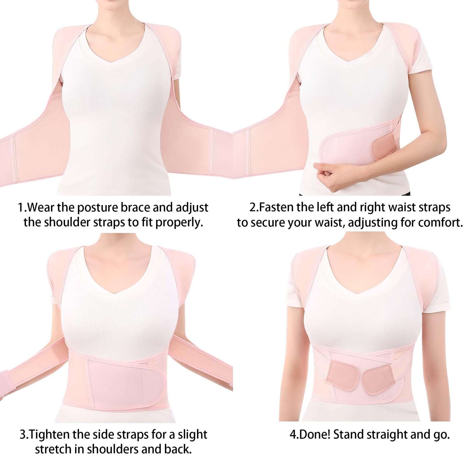 Posture Corrector for and Men Back Brace Upper Straightener Shoulder Adjustab…