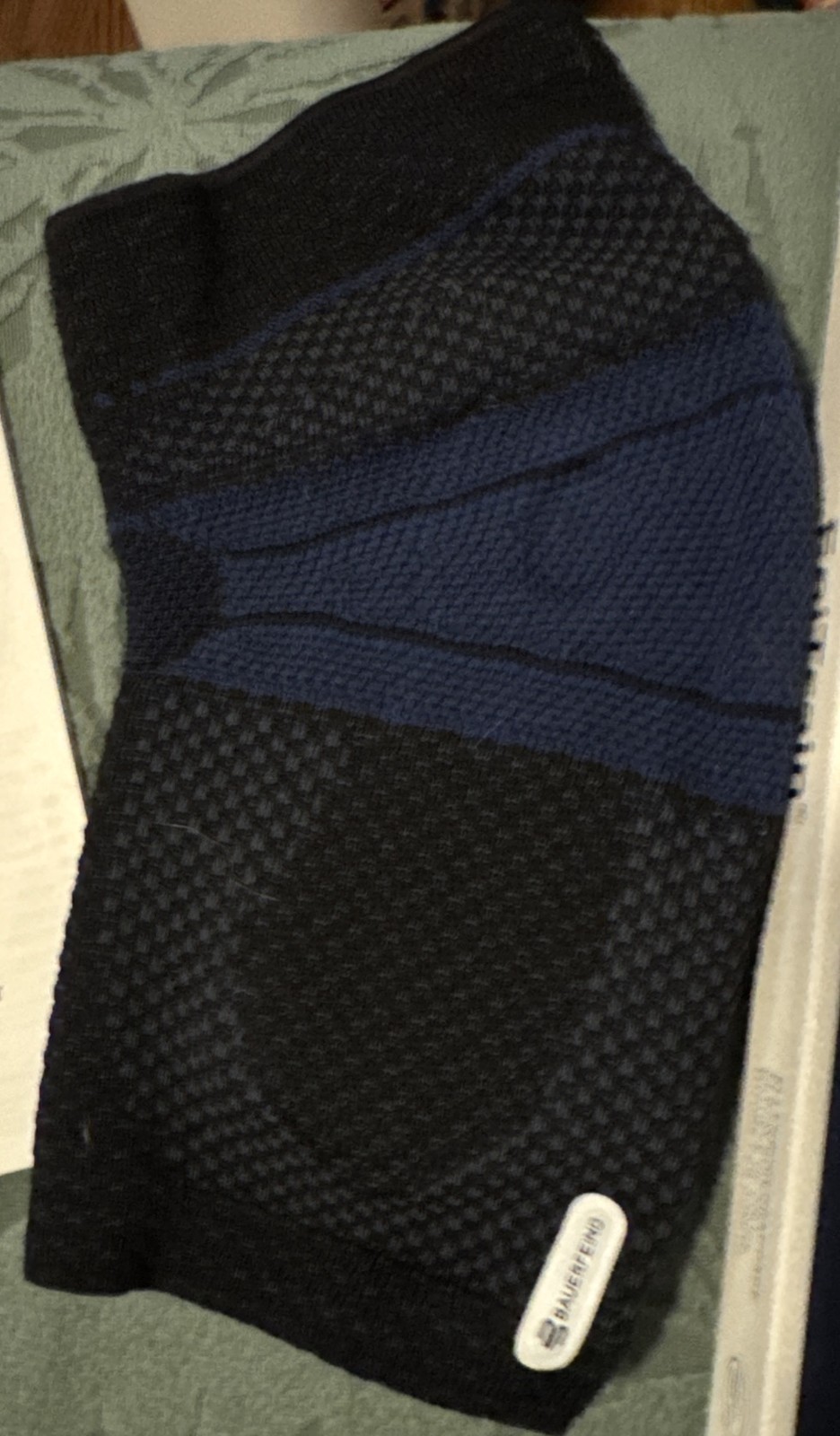 Bauerfeind EpiTrain Elbow Brace~Size 4~Elbow Pain Support Germany Blu/Black NEW!