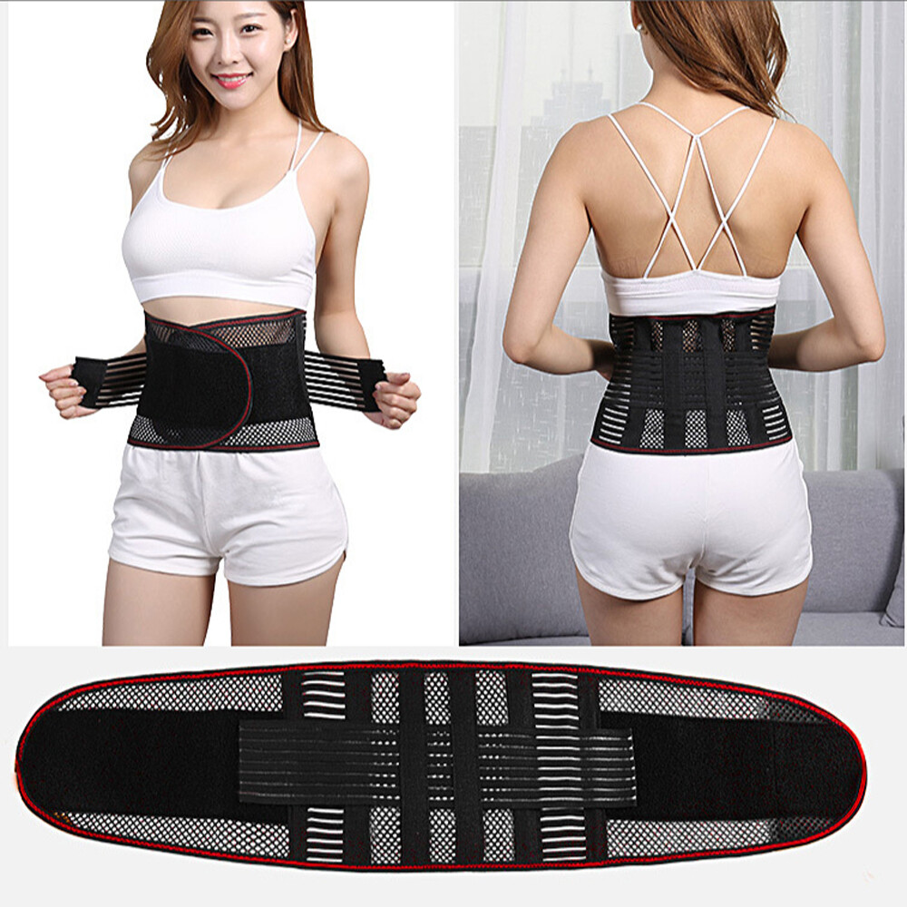 Adjustable Waist Trainer Belt Lower Back Brace Spine Support Waist Lumbar Belt