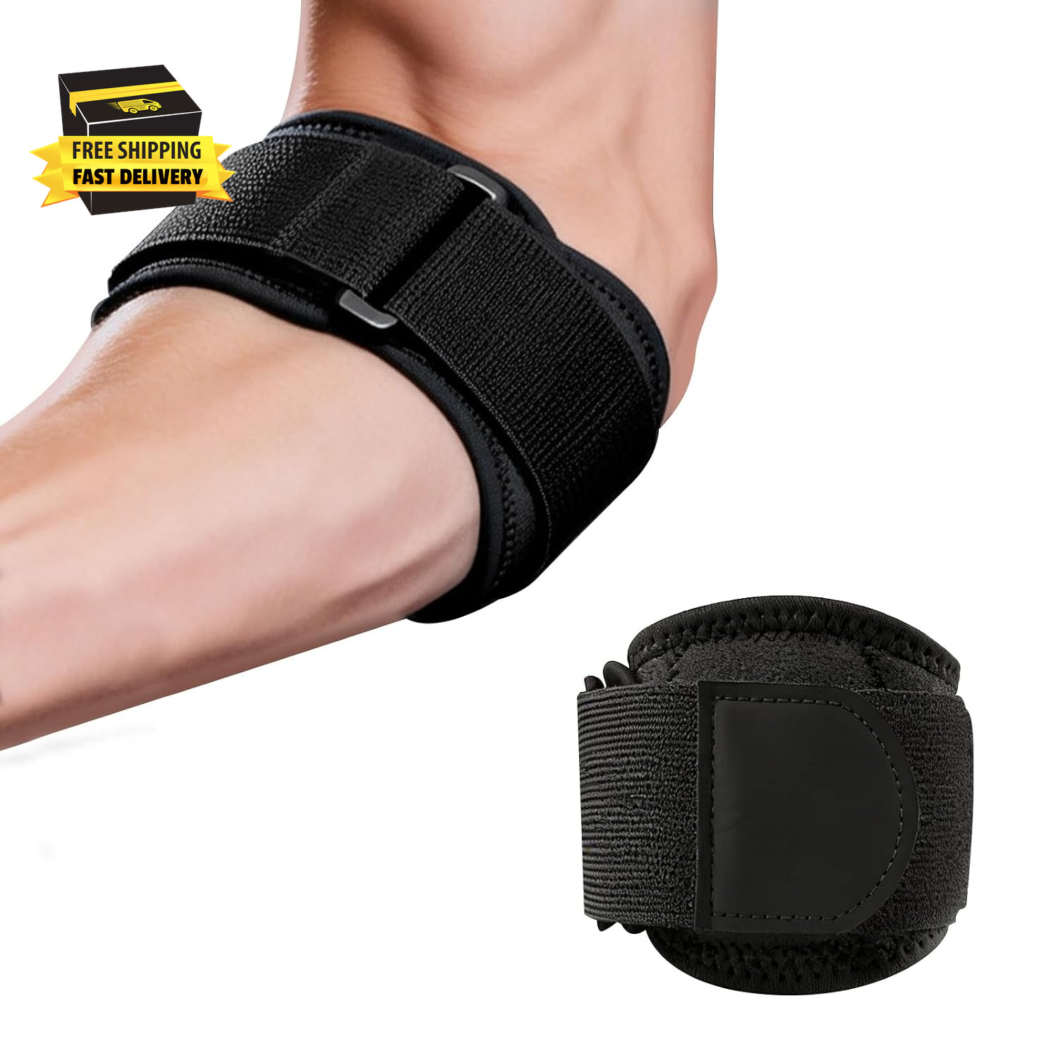 Double Wrap Elbow Brace for Men and Women, Elbow Support Arm Strap for Tendoniti