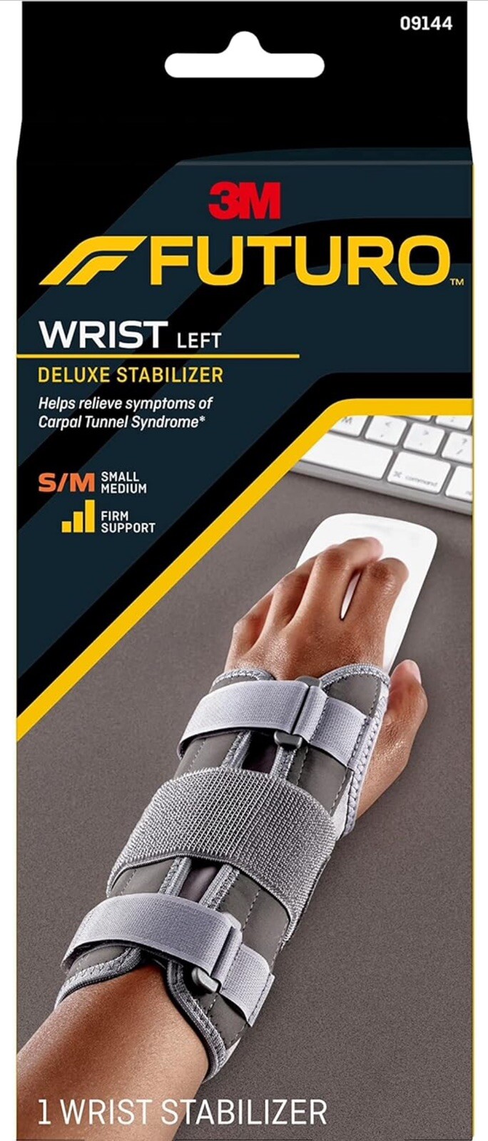3M FUTURO WRIST LEFT DELUXE STABILIZER S/M FIRM SUPPORT – New In Box