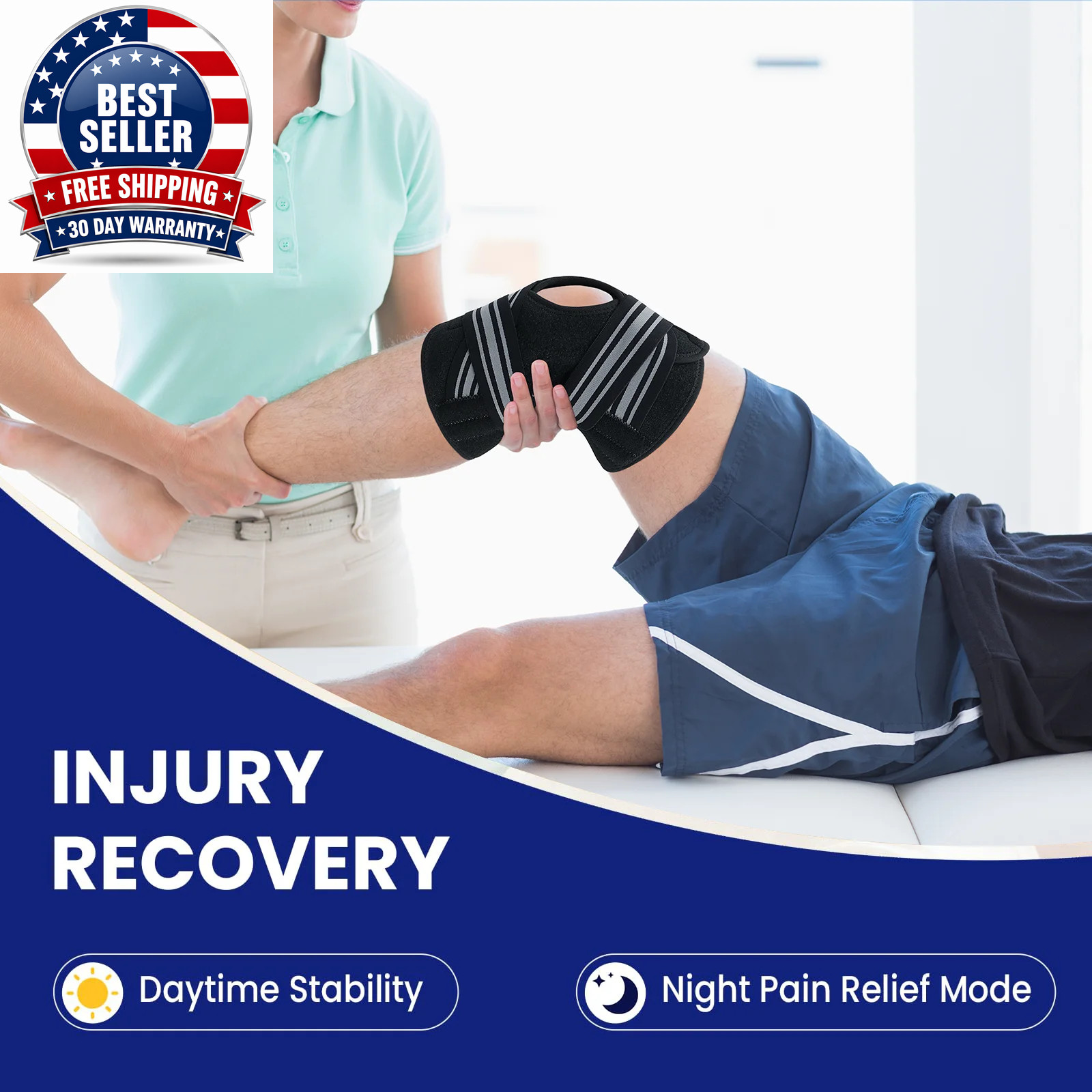 Knee Brace Support with Side Spring Stabilizers for Women and Men Meniscus Tear,