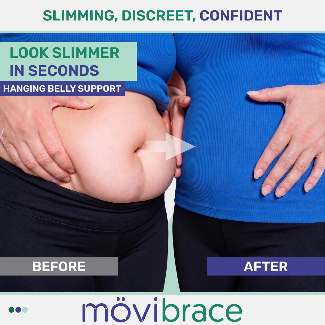 Movibrace Abdominal Belt for Hanging Belly, Weak Abdominal and Lower Back Muscle
