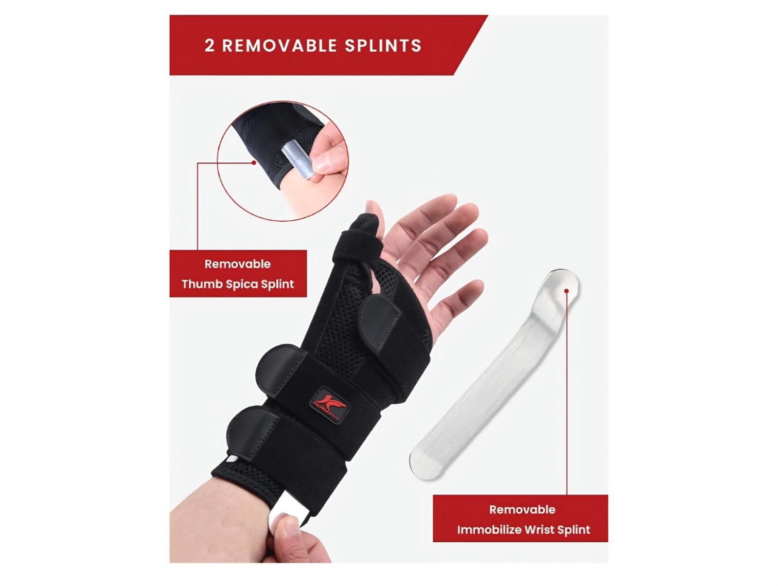 Hurmoya Wrist Brace for Carpal Tunnel Night Sleep Support – Left Large NIB