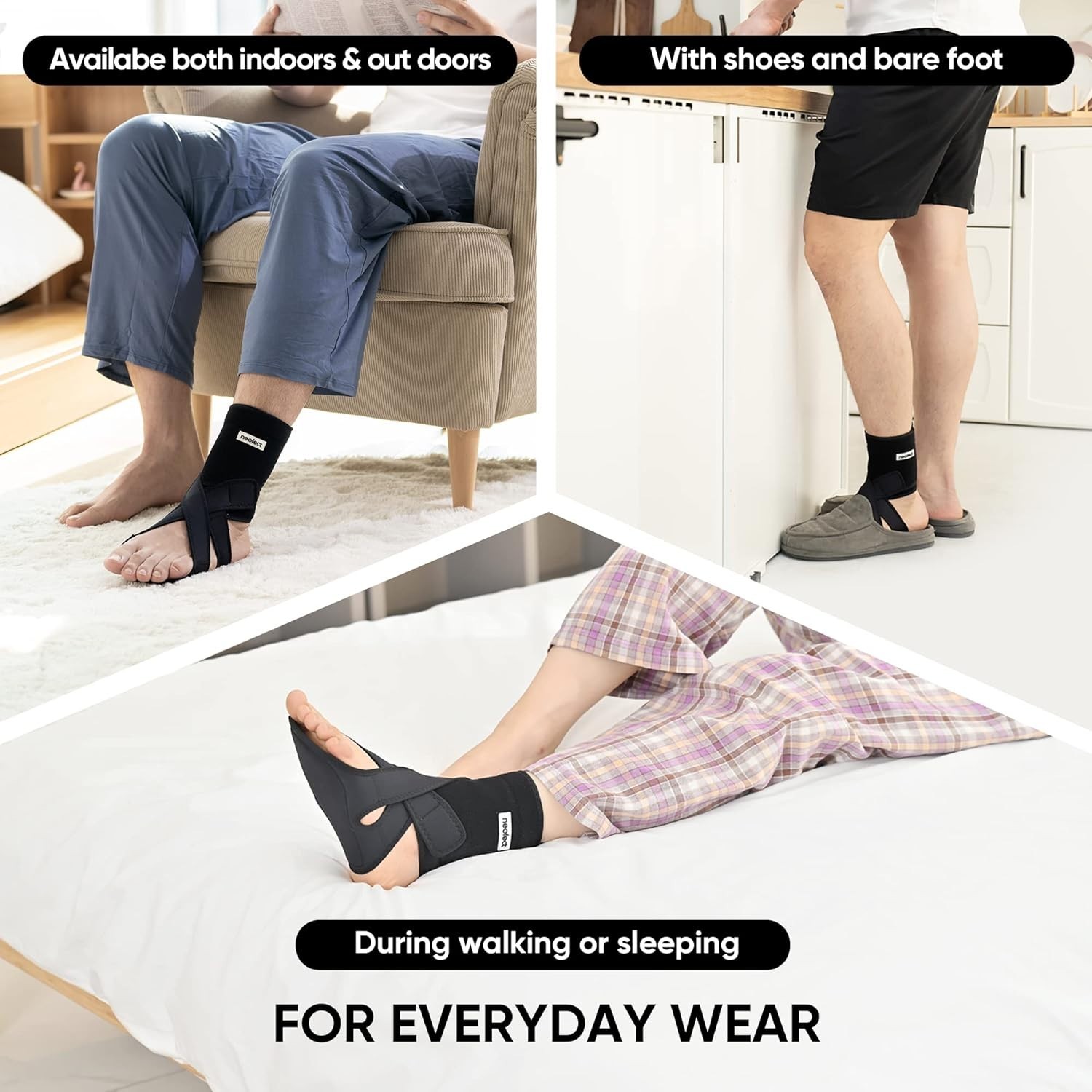 Effective Drop Foot Brace – Breathable Material, Large/Left