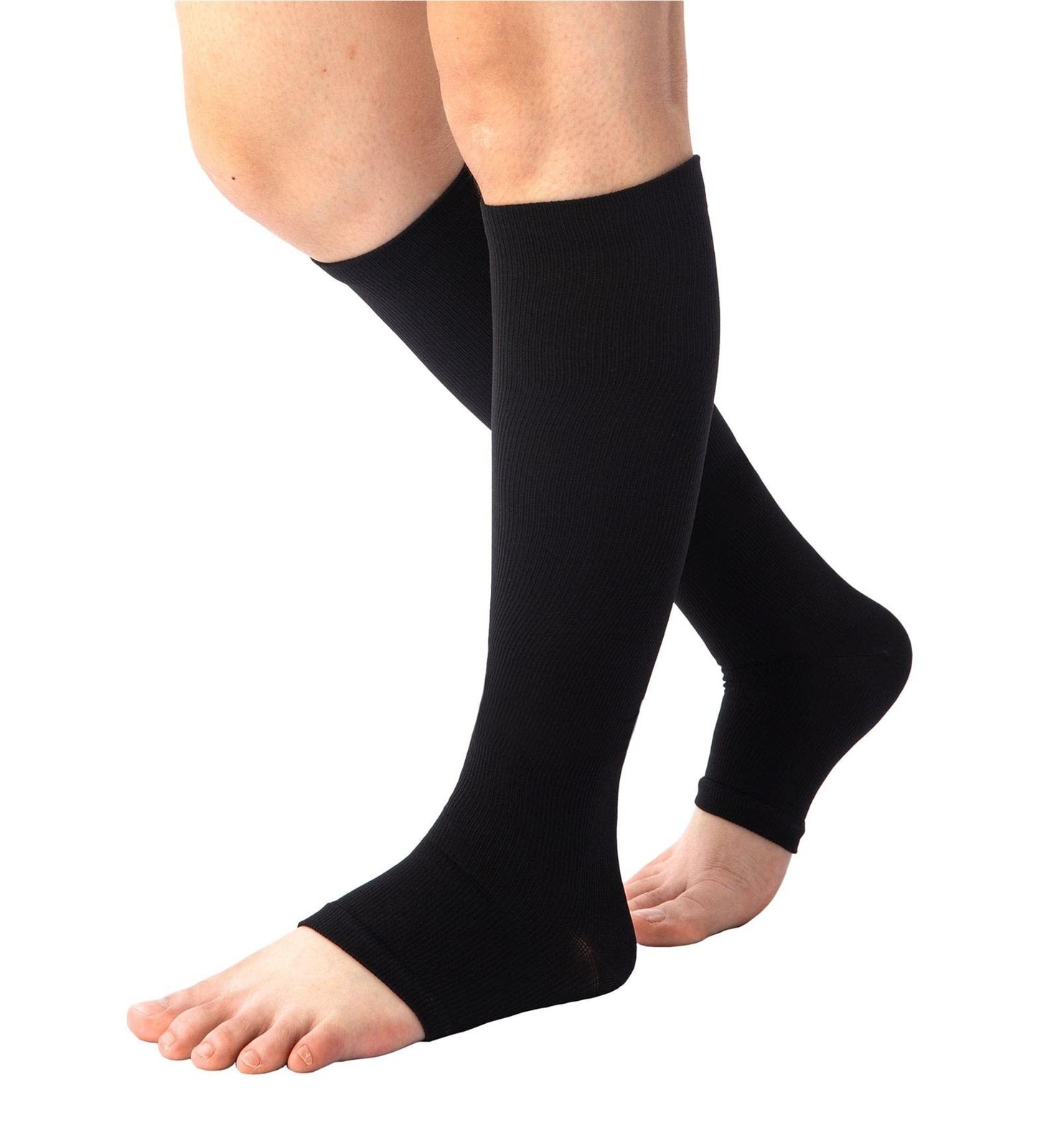 3Pairs Toeless Open Toe 15-20mmHg Compression Socks for Men Women Support Kne…