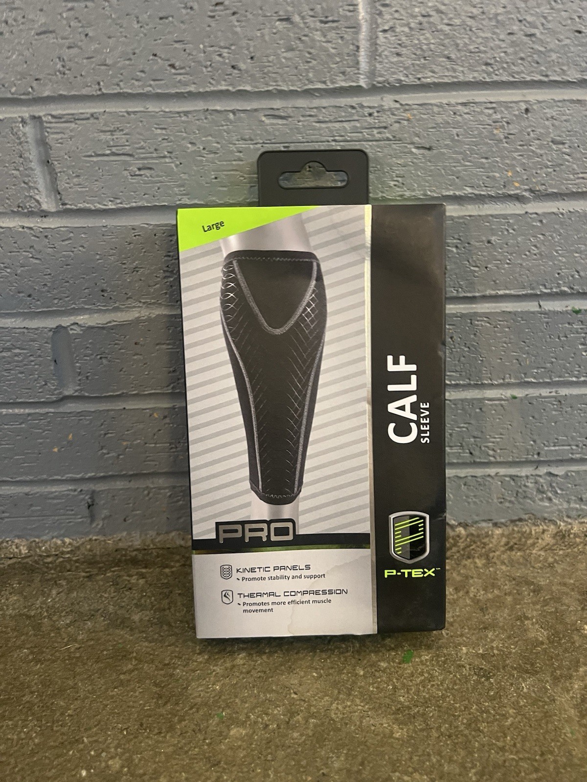 P-TEX Pro Calf Sleeve TEXC200 Large Kinetic Paneling Thermal Compression Black