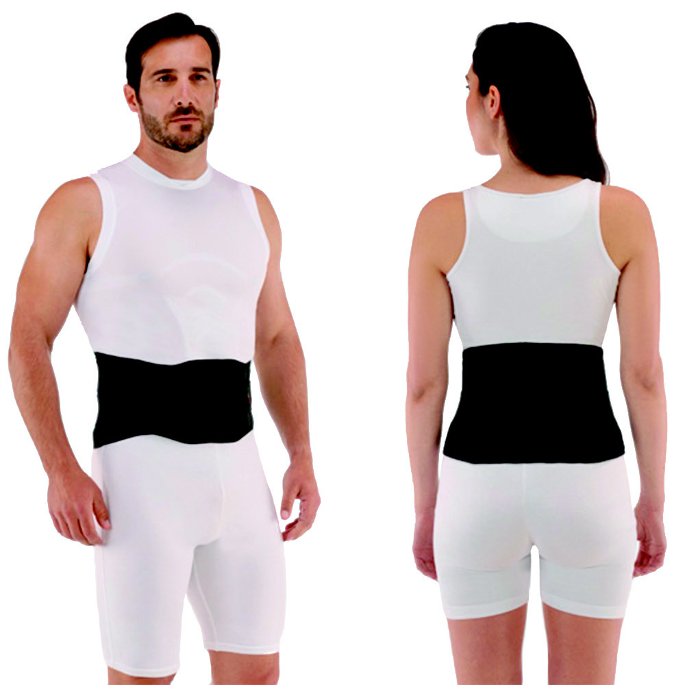 FGP Lumbar Band Corset Elastic Perforated Brace Plurival H 20cm Black