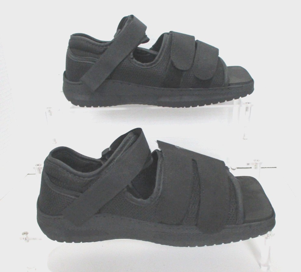 Darco Medical-Surgical Shoes Womens Large Black Square Toe Adjustable X 2