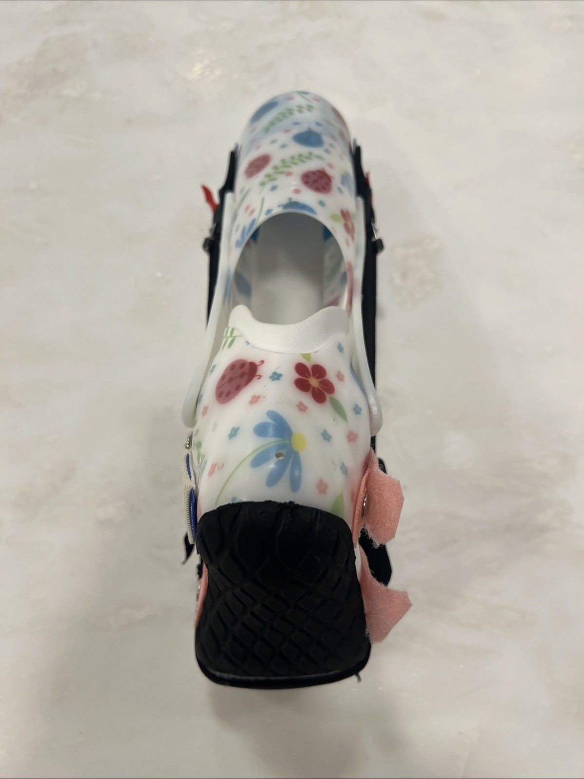 Cascade Hinged Leg Brace RIGHT Kids LADYBUG FLORAL Youth Size Lg Foot Length 8”