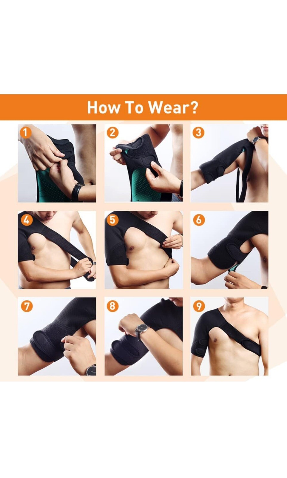 Right Shoulder Brace Support Compression Sleeve Rotator Cuff Joint Pain Relief