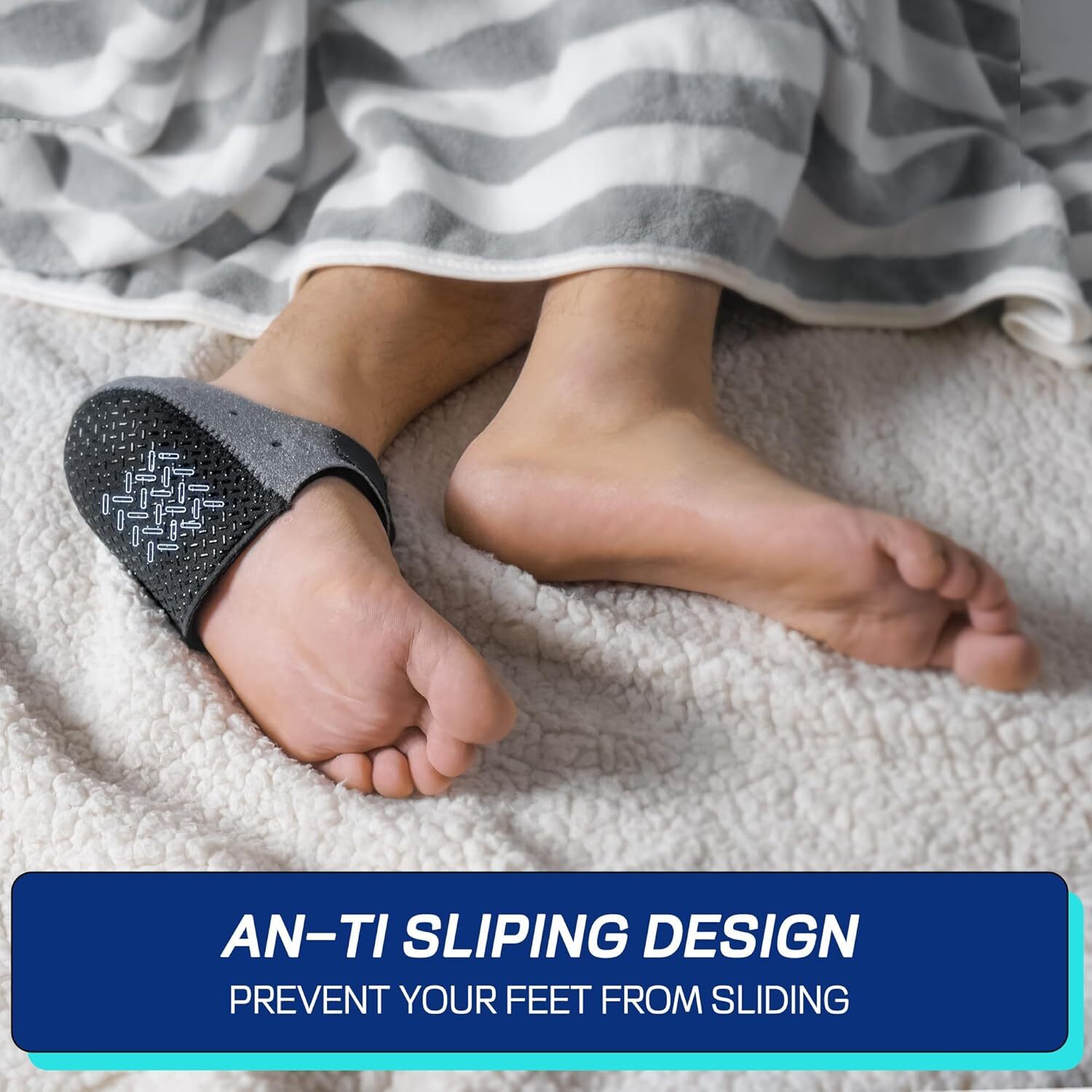 NIB ASRAM Plantar Fasciitis Pair of Adjustable Gray Heel Sleeve Protectors L