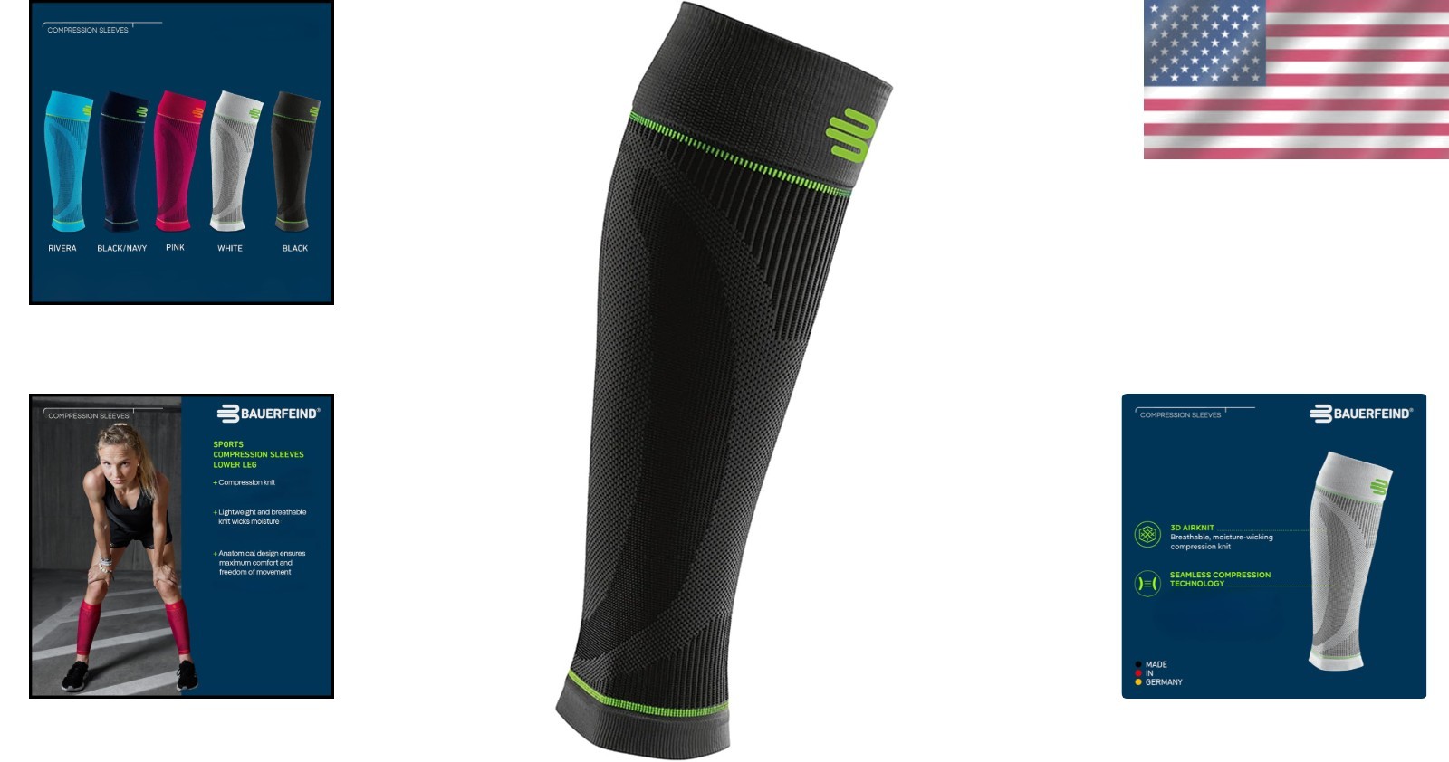 Breathable Leg Compression Sleeves – 1 Pair