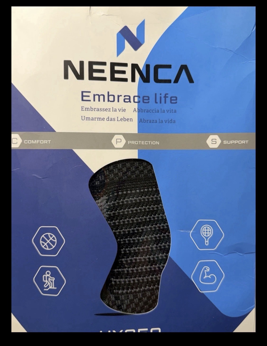 Medical Knee Compression Sleeve Brace, New Damaged Box