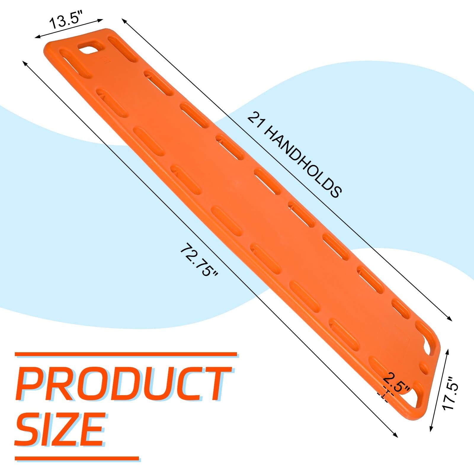 Jenaai 72.83 x 17.72 x 2.5 Inch Spine Board Stretcher with Backboard Straps, …