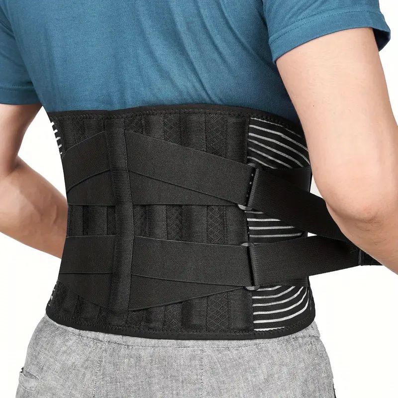 Adjustable Lower Back Brace Lumbar Support Waist Belt for Men Women Pain Relief.