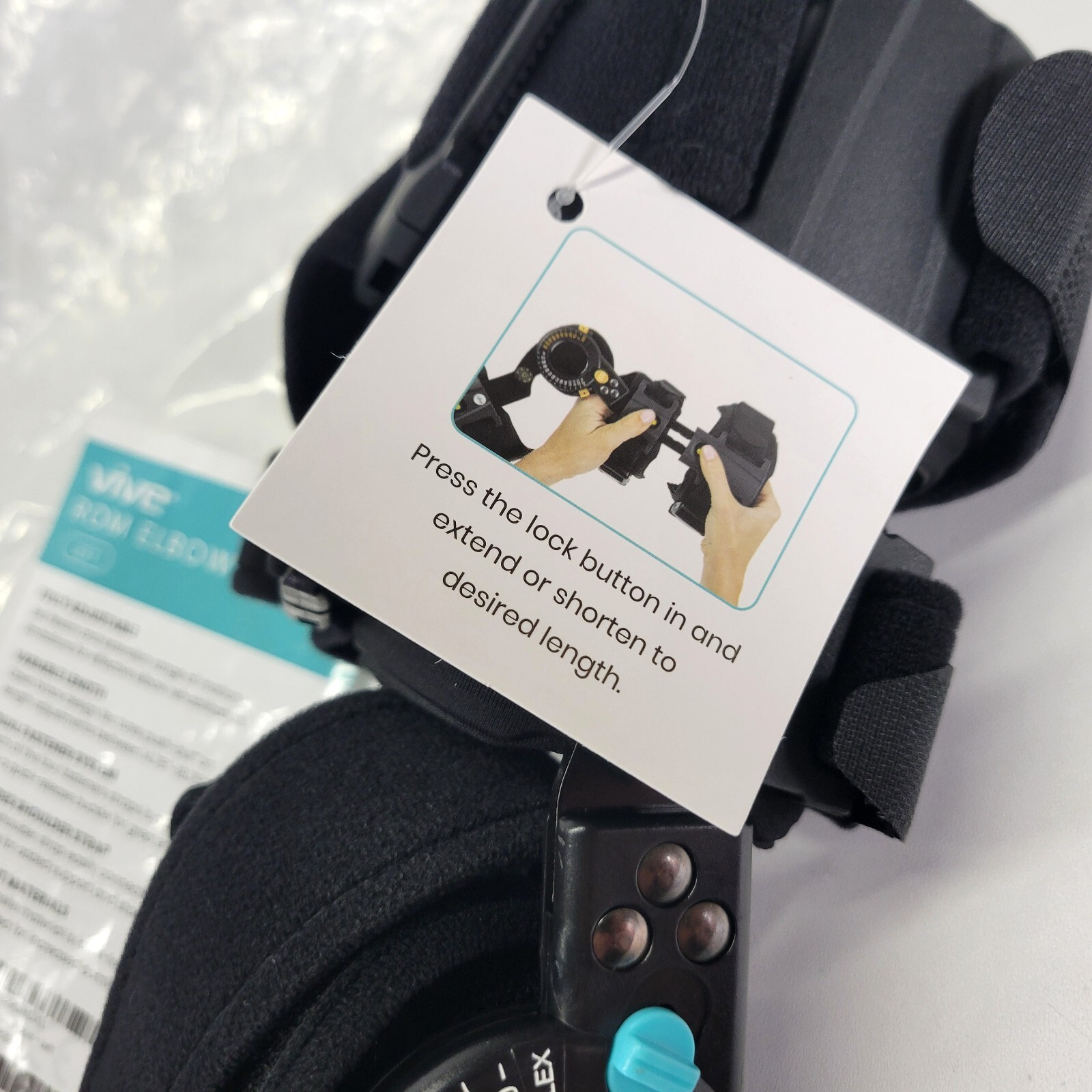 Vive Hinged Elbow Brace ROM Left Shoulder Strap Adjustable Support Sling SUP2006