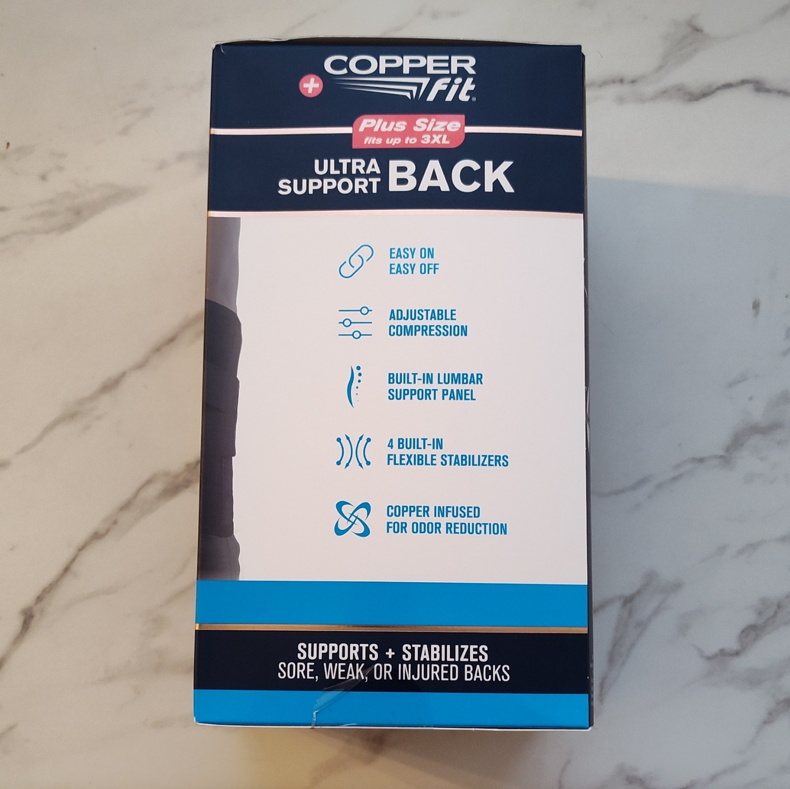 Copper Fit Plus Size Ultra Back Support fits up to 3XL
