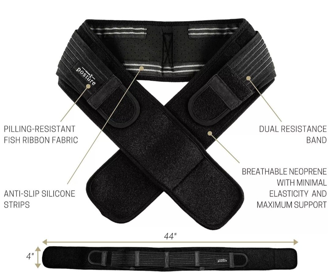 Sacroiliac Hip Belt for Women and Men That Regular (Hip Size 32″- 45″) Black New