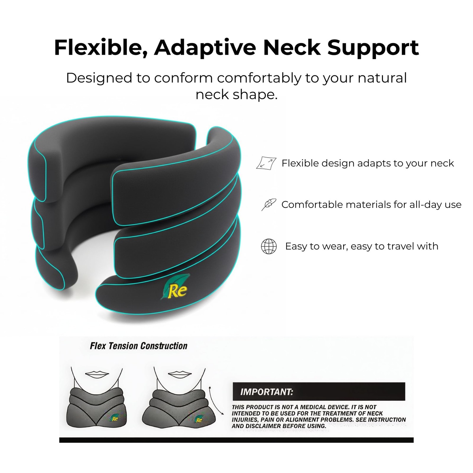Caldera International – Releaf® Neck Rest – Soft Neck Brace for Neck