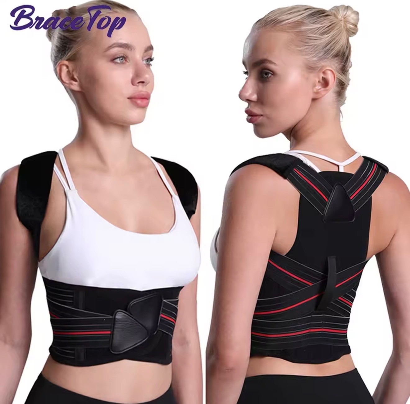 Back Posture Corrector Brace Adjustable Lower Back Support for Men & Women