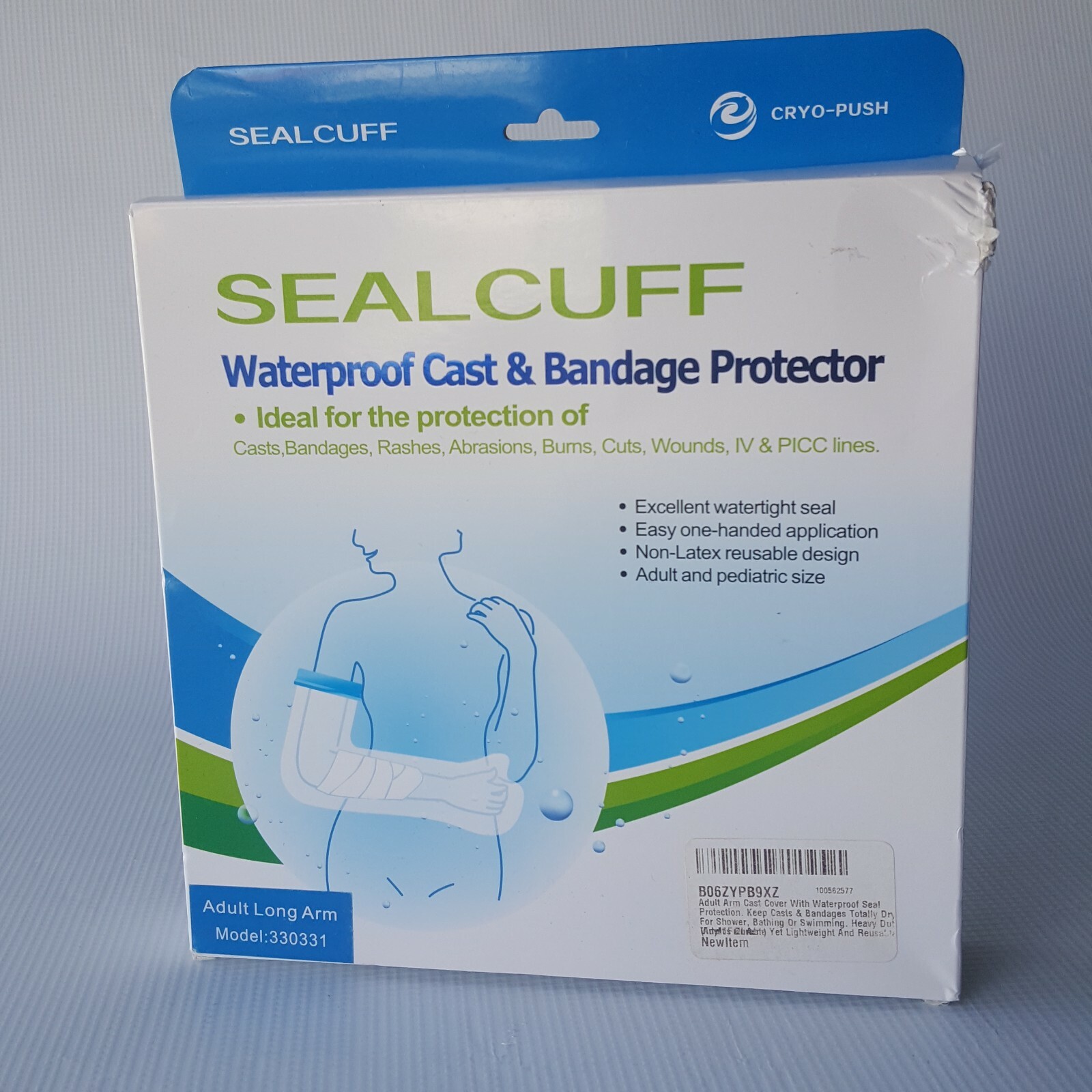 Adult Long Arm Seal Cuff Model: 330331 Waterproof Cast & Bandage Protector