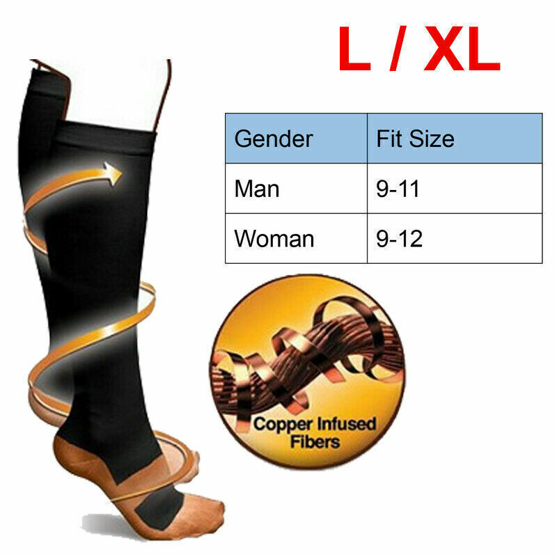3 Pack Bamboo Compression Socks (20-30 mmHg) Moisture Wicking Support Stocking
