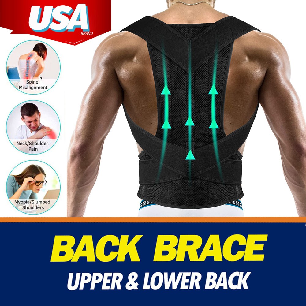 Back Posture Corrector Shoulder Straightener Brace Neck Spine Support Men Women