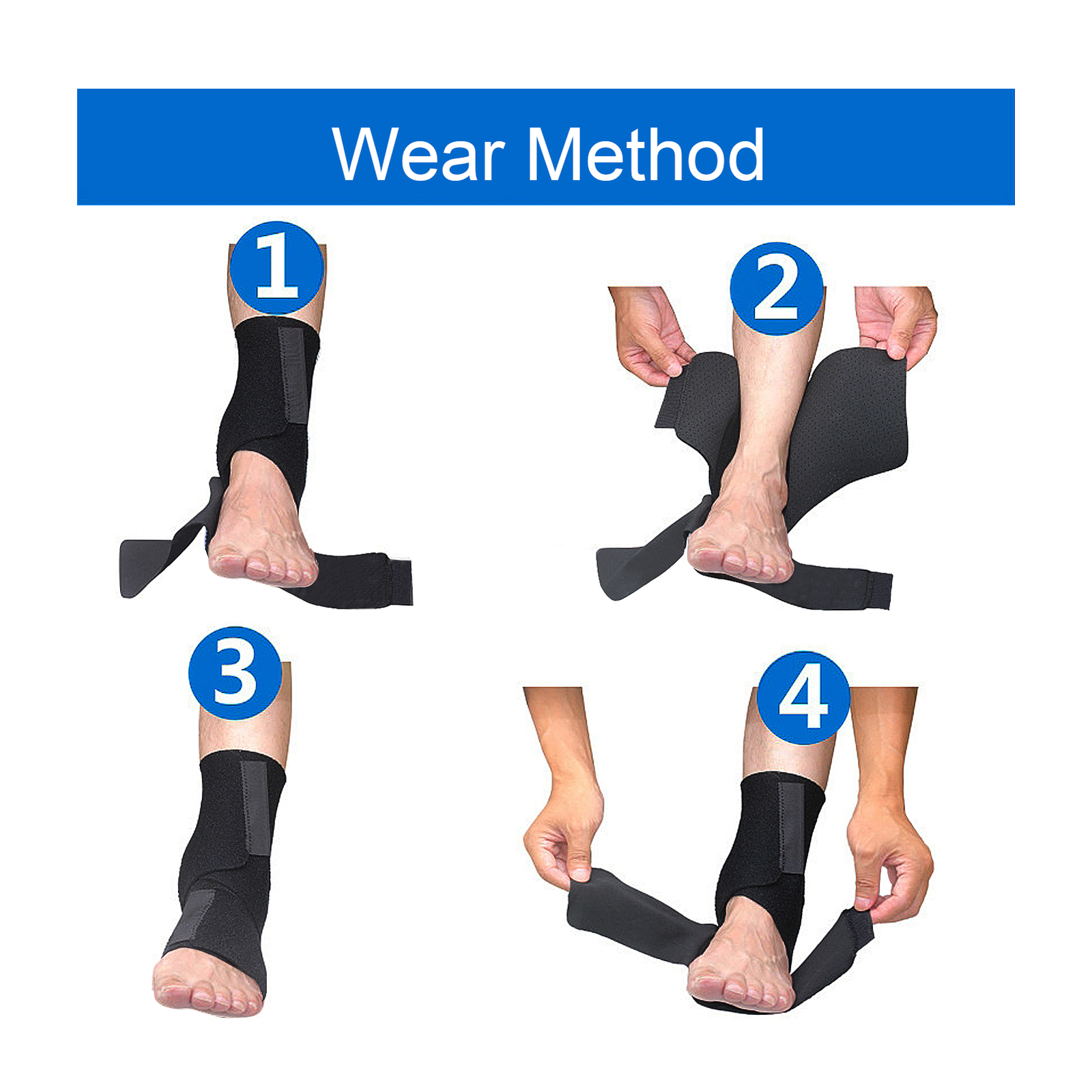Orthopedic Ankle Support Foot Drop Brace Splint Hemiplegia Rehabilitation ABE