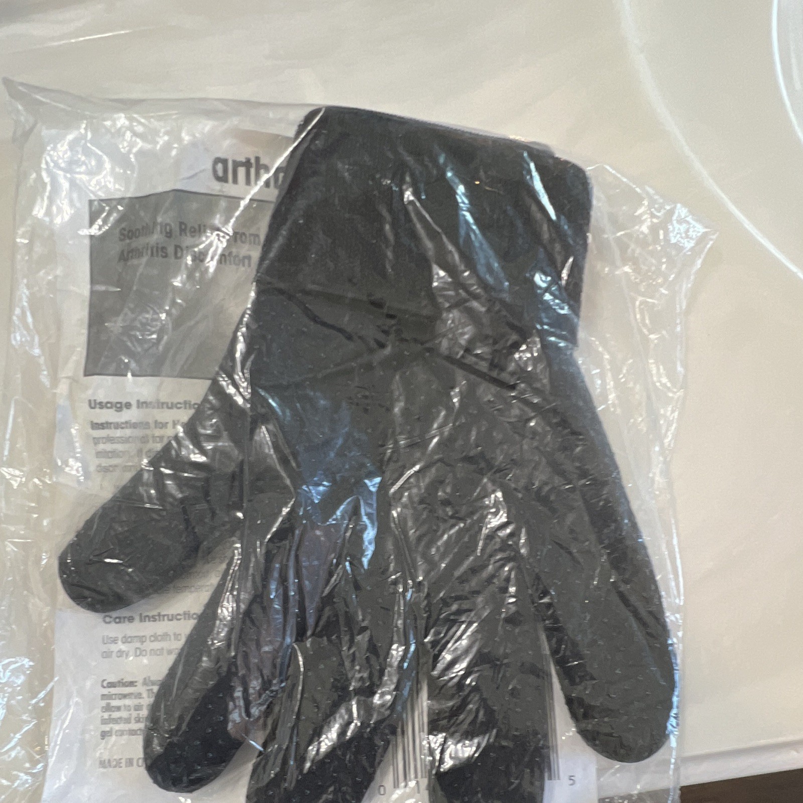 Flex Aid Arthritis Glove Microwavable Heat Therapy Adjustable Reusable Black