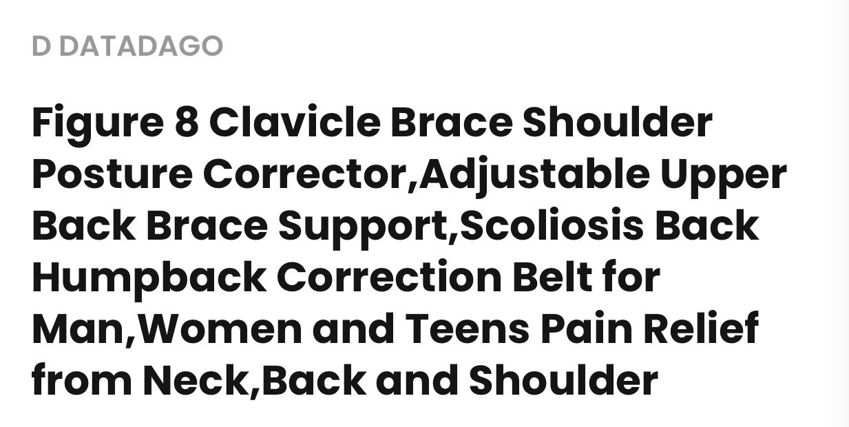 Posture Corrector Back Support Brace Figure 8 Clavicle Upper Neck Pain Relief US