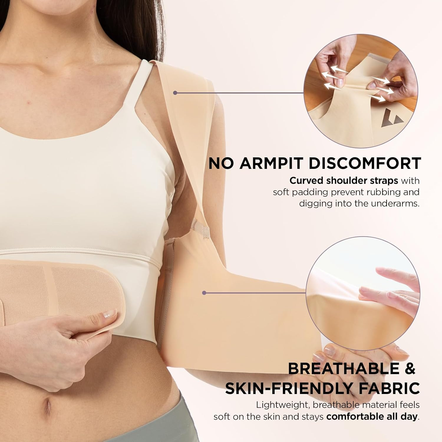 Vicorrect Adjustable Posture Corrector for Women: Invisible under Clothes – Comf