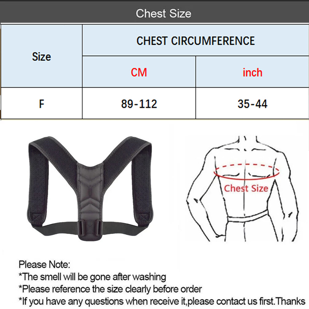 Posture Corrector Back Brace Upper Spine Support Neck Shoulder Clavicle Pain