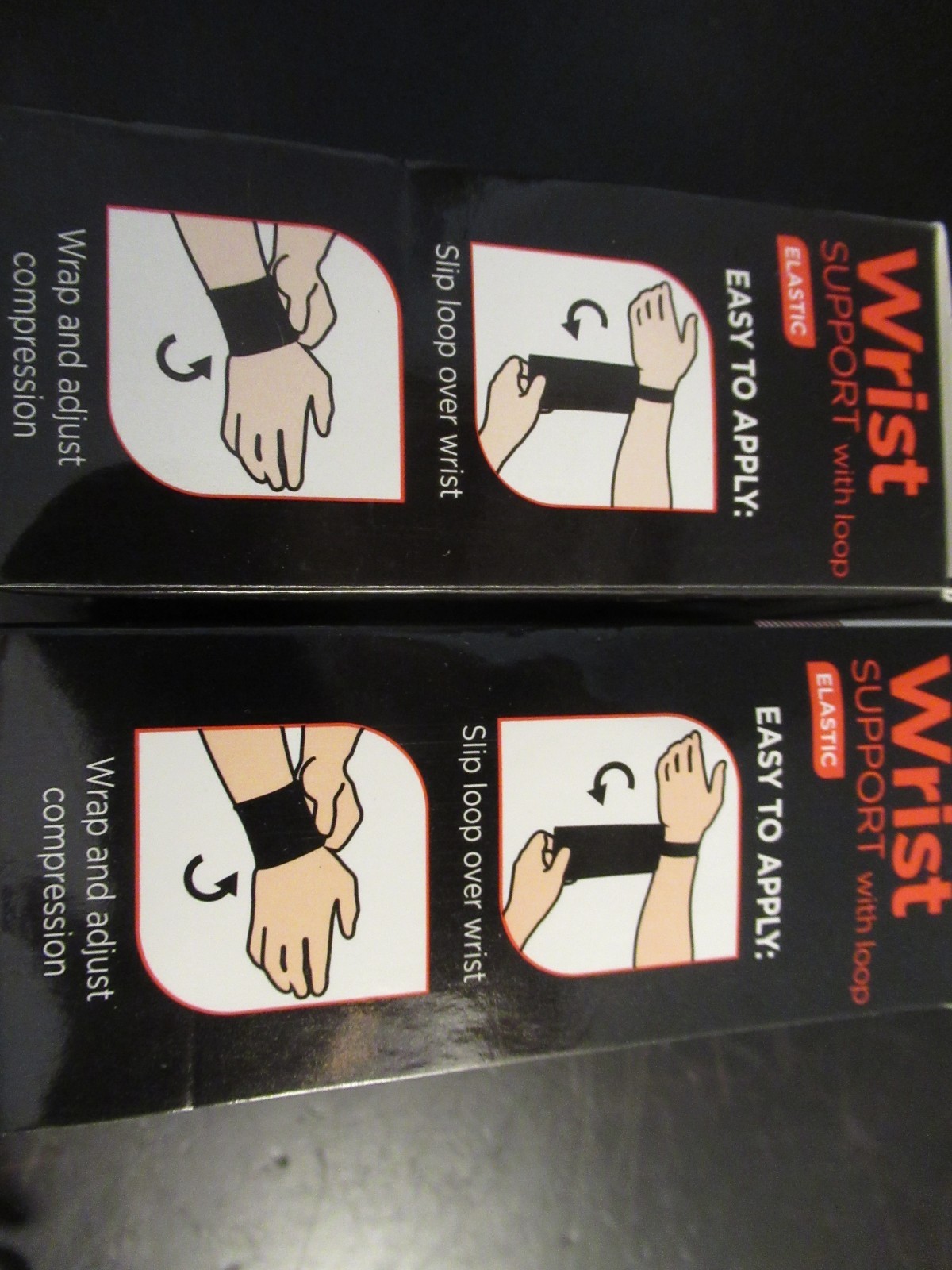 Wrist Support Elastic Fits Left or Right Lot of 2 New in Pack Free USA Shipping