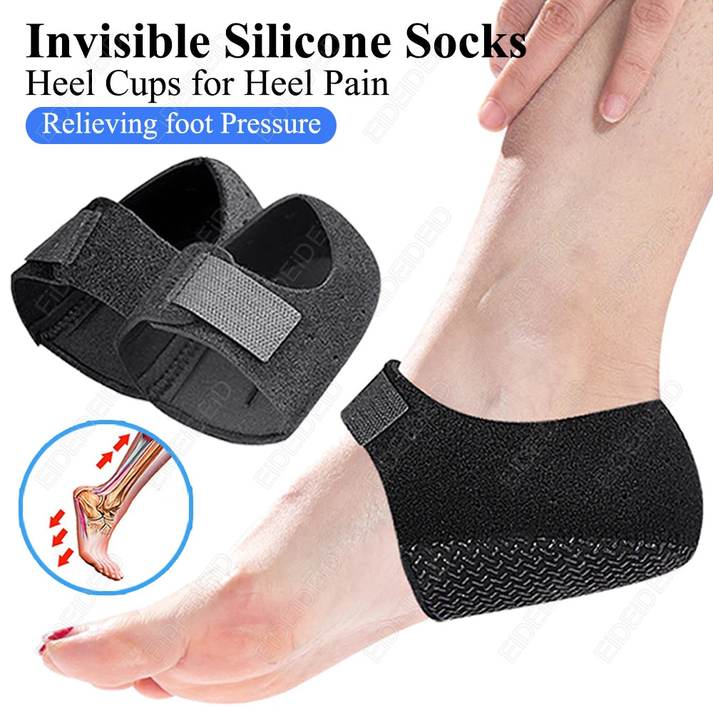 Plantar Fasciitis Silicone Heel Protector for Spurs Shock Absorption Shoes Pads