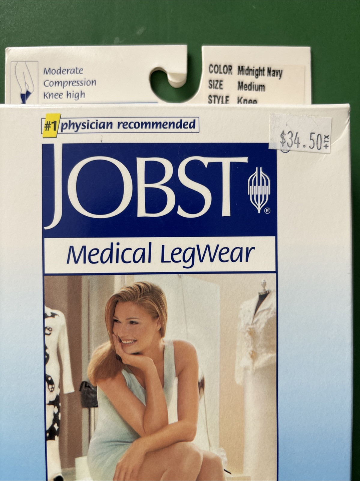Jobst Medical Legwear Ultra Sheer Knee High Stockings 15-20 mmHg M Midnight Navy