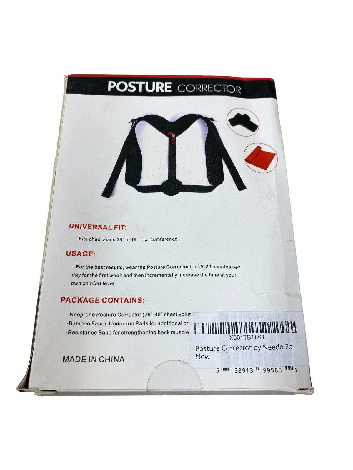 Posture Corrector universal fit NIP black