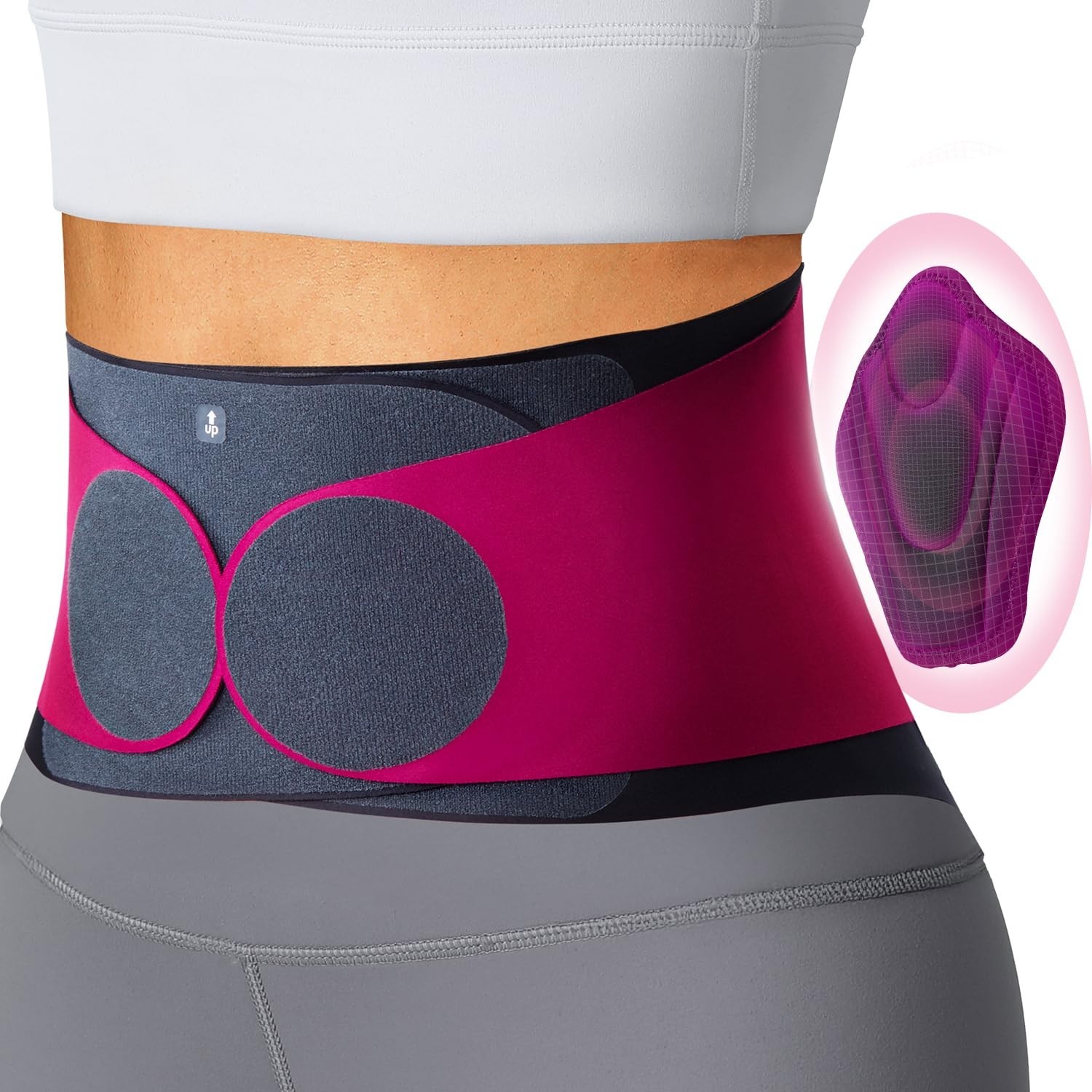 Ultra Thin 0.5mm Back Brace for Men & Women, Seamless Yoga Fabric, Lumbar Suppor