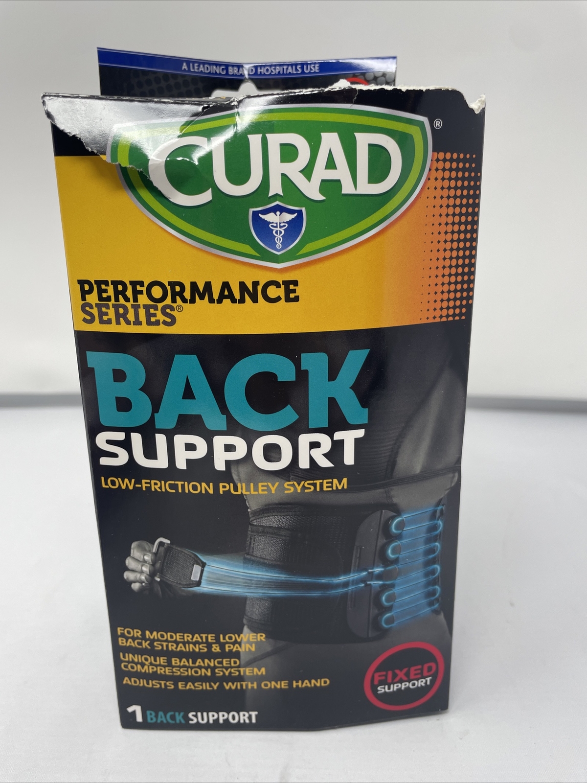 Curad Lower Back Support, Curad, Lightweight, Black universal size