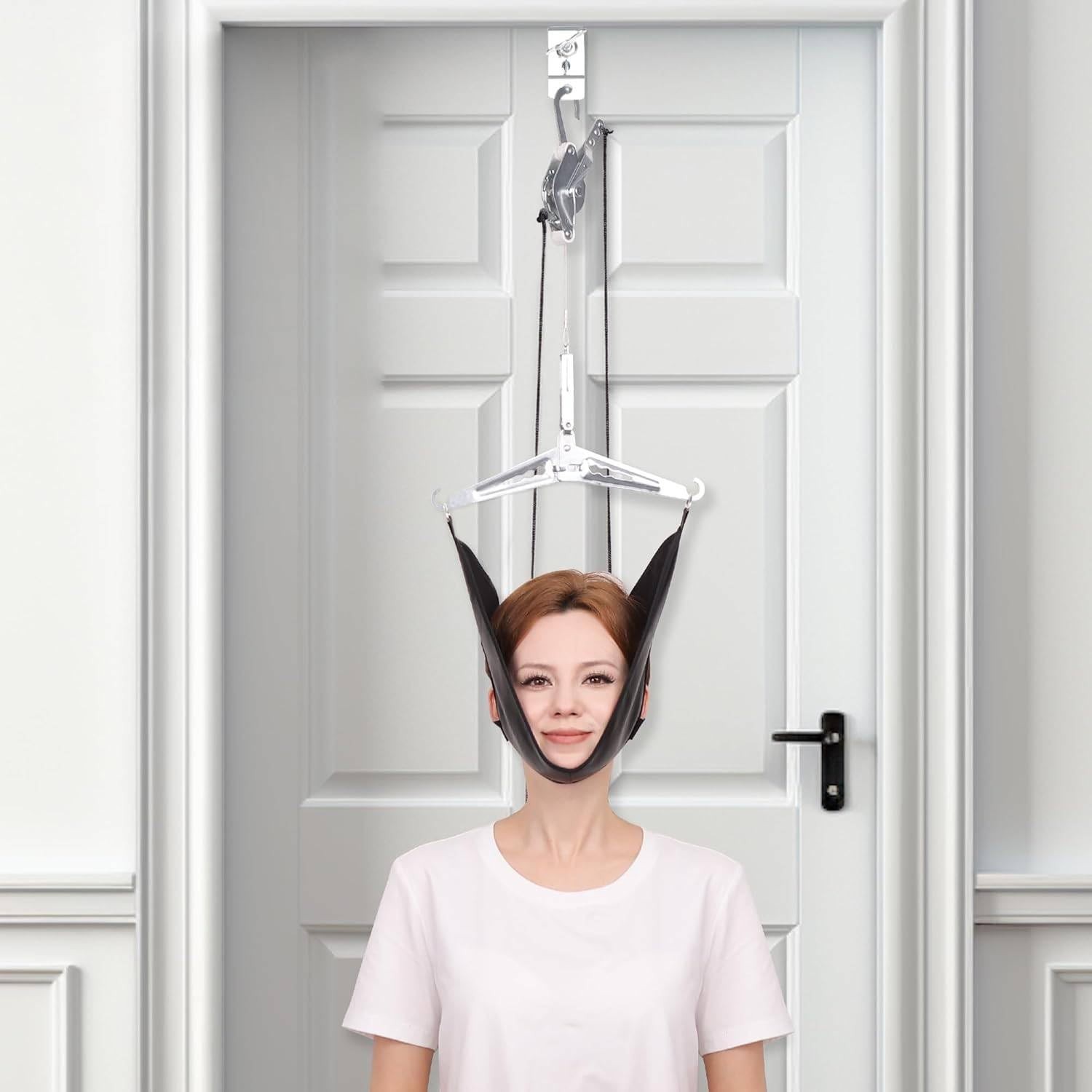 Cervical Neck Traction Device – Over-The-Door Portable Stretcher for Pain Relief