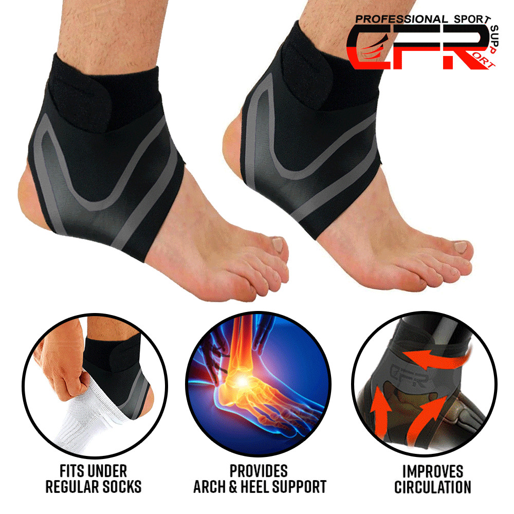Ankle Brace Compression Support Sleeve Swelling Achilles Tendon Joint Pain Wrap