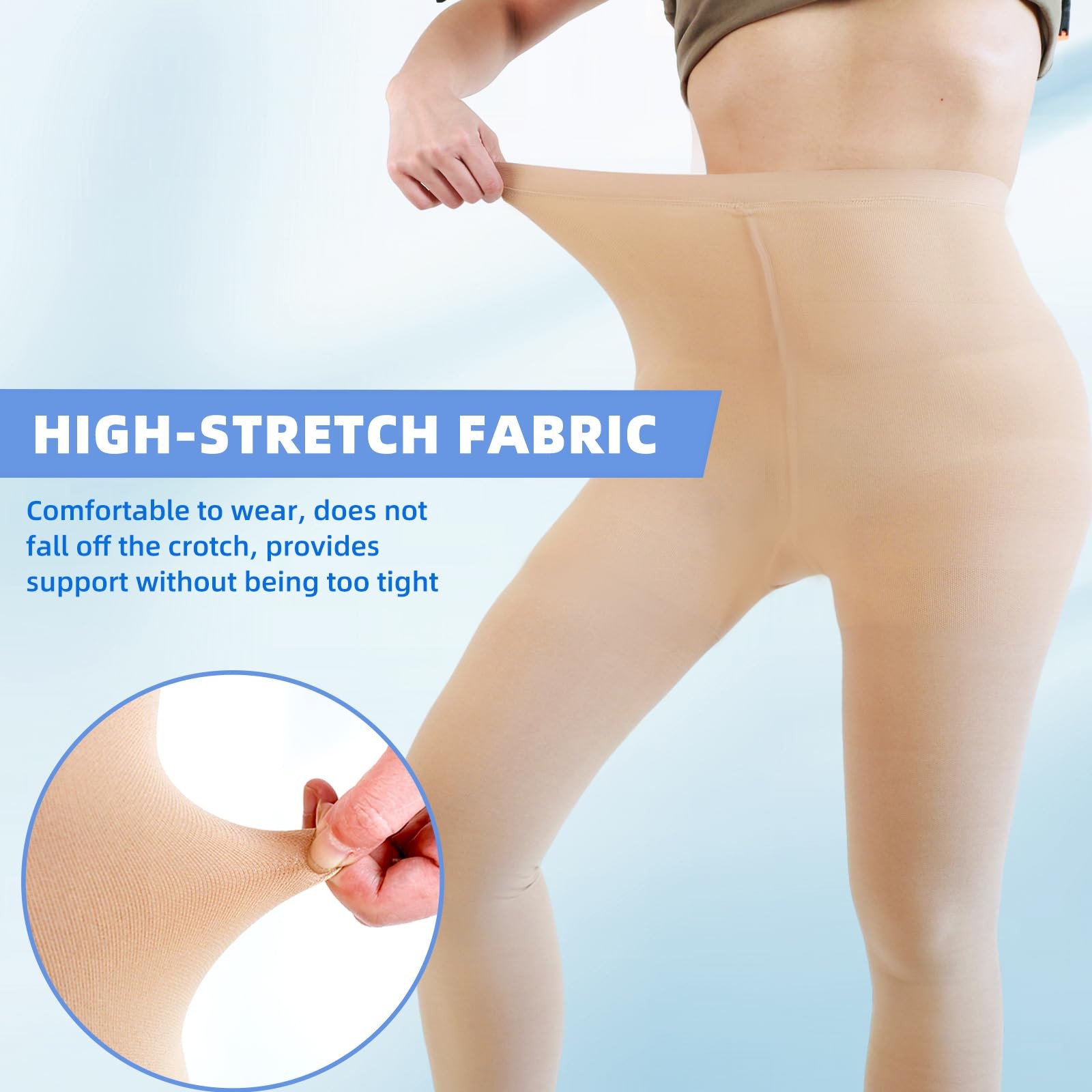 Medical Compression Pantyhose 20-30mmHg Graduated Support for Women & Men