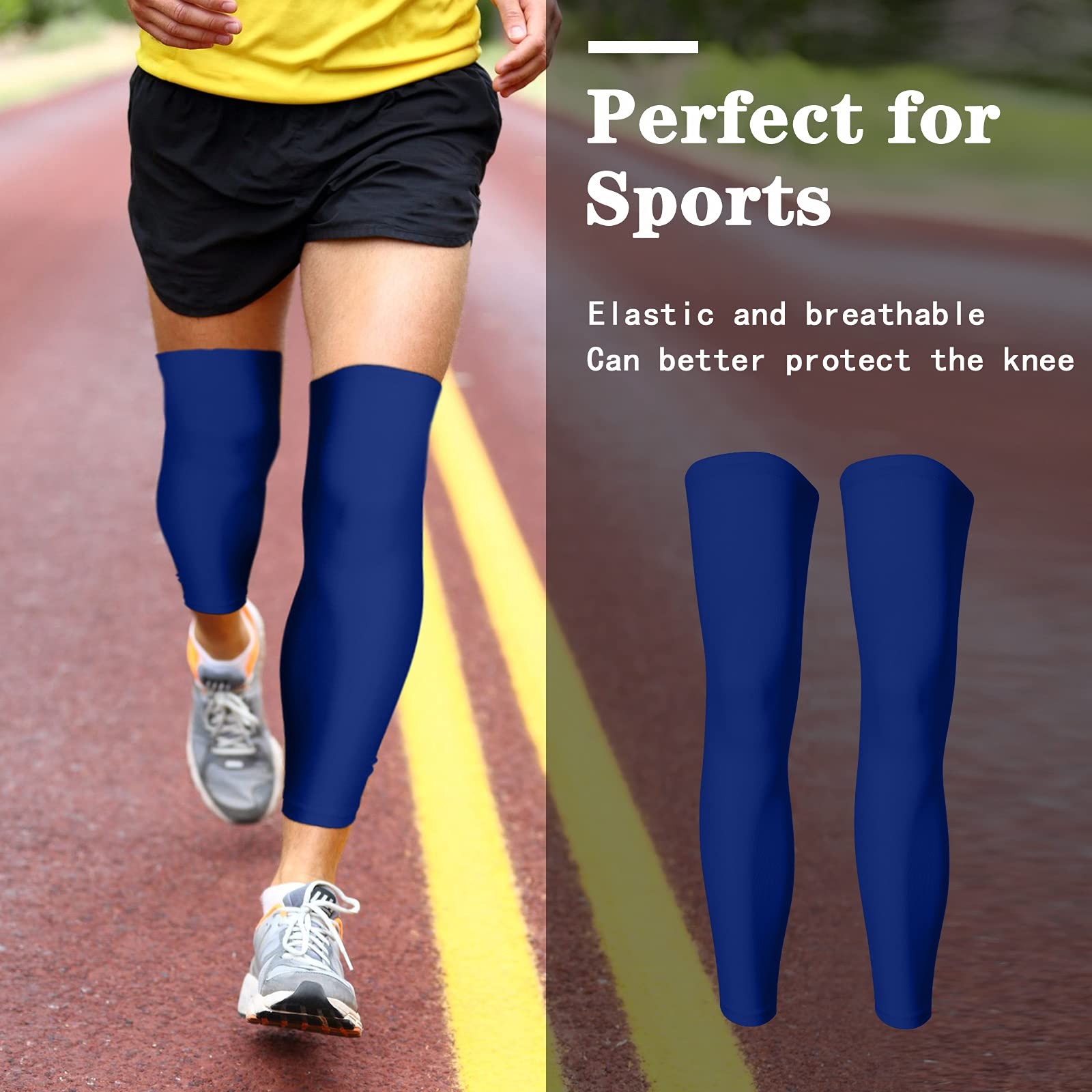 Compression Leg Sleeve Full Length Leg Sleeves for Sports Cycling Running
