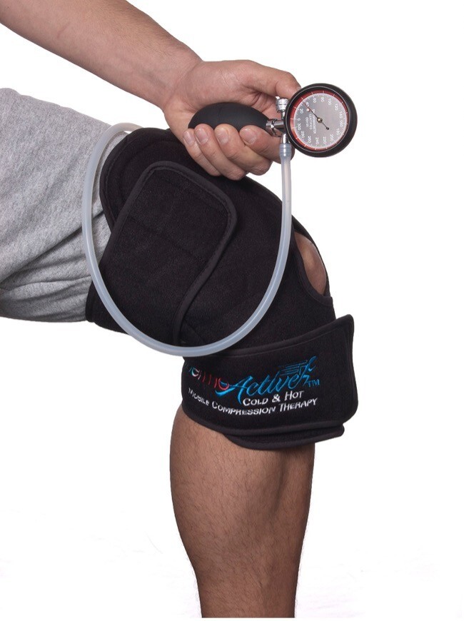 KNEE HOT and COLD Therapy Customizable Compression Support Brace for Pain/OA